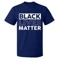 thumbnail image 2 of OXI T-Shirt - Black Lives Matter, Basic Casual T-Shirt for Men's and Women Fleece T-Shirt Short Sleeve - Navy Blue Small, 2 of 3