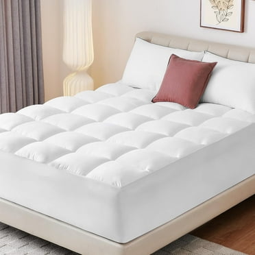 100% Waterproof Super California Mattress topper, Breathable Cooling Air Fabric Mattress Cover, Smooth Soft Hypoallergenic Noiseless Bed Cover Machine Washable Vinyl Free, 8-21'' Deep Pocket