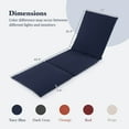 thumbnail image 2 of Costway Outdoor Chaise Lounge Cushion with Hook & Loop Fastener Fixing Straps Patio Blue, 2 of 4