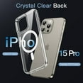 thumbnail image 4 of JETech Magnetic Case for iPhone 15 Pro 6.1-Inch Compatible with MagSafe Wireless Charging, Shockproof Phone Bumper Cover, Anti-Scratch Clear Back (Clear), 4 of 7