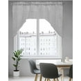 thumbnail image 5 of Grey Kitchen Curtains Swag Valance for Windows/Bathroom/Cafe, Modern Pure Gray Rod Pocket Drape Panel Swag Curtains Valance for Bedroom/Living Room 56"x36", 5 of 6