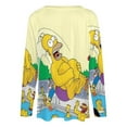 thumbnail image 5 of Simpsons Womens T Shirts V Neck Long Sleeve Tops Causal Loose Summer T-Shirts 4XL, 5 of 7