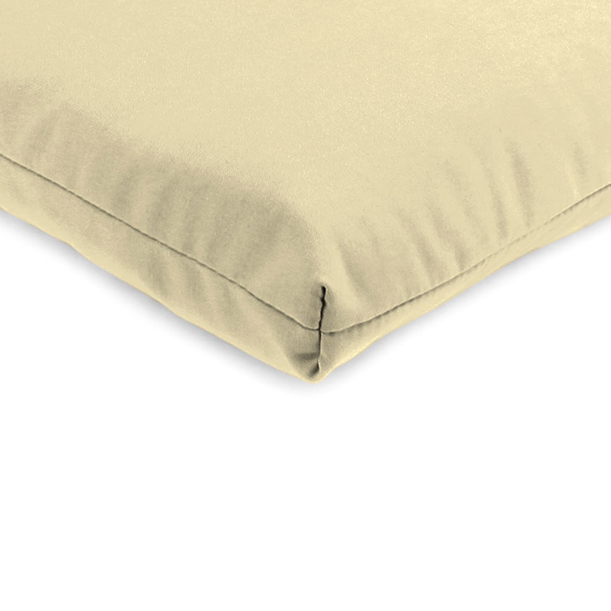Jordan Manufacturing 44" x 21" Veranda Tan Solid Rectangular Outdoor Chair Cushion with Ties and Hanger Loop (2 Pack)