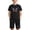 Black A2, variant on Edvintorg Girls' Clothing Sets 4Th Of July Cotton Lightweight Short Sleeve Crew Neck Athletic Shirt and Short Size 4-14
