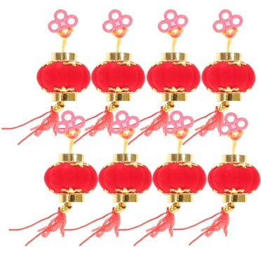 Phenofice Mini Lucky Hanging Lanterns Red Plastic Lantern 30Pcs