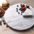 thumbnail image 2 of Round Rock Board Lazy Susan Turntable for Table | 12（mm） Thick Matte Pure White Table Lazy Susan Centerpiece for Entertainment or Convenient Storage, 70cm/28in（Customizable Size）, 2 of 8