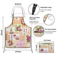 thumbnail image 3 of Pioneer Flower Floral Print Pattern Apron-Garden Aprons for Women with Pockets-Cotton Linen Waterproof Kitchen Cooking Gardening Aprons Adjustable for Kitchen,Cooking,BBQ and Salon 33x27 Inch, 3 of 7