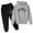 Dark Gray, variant on WOYY Girls Outfit Sets Los Angeles Printed Hoodie Jogger Pant Sweatsuit 2Pc Children Clothing Sets