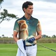 thumbnail image 3 of Balery Starry Sky Cloud Cute Rabbit Camisa Polo de Hombre con Estampado, de Manga Corta y Tejido Medio, Camisa Tipo Golf Polo-Large, 3 of 6