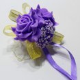 thumbnail image 6 of Duixinghas Foam Rose Flowers Bridal Bridesmaid Wrist Corsage Wedding Party Ribbon Bracelet, 6 of 7