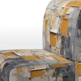 thumbnail image 4 of Designart "modern Assemblage II" Yellow Paint Stroke Upholstered Accent Chair - Modern Arm Chair For Living Room, 4 of 7