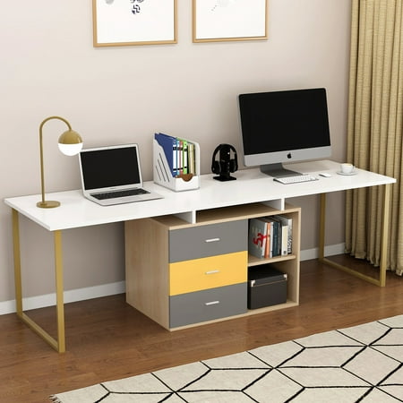 Tribesigns 87 Inches Extra Long Computer Desk For Two Person
