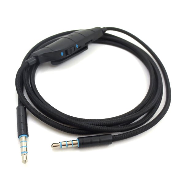 JIAHAOO Black 1.5m Audio Cable Adapter for Logitech G Series Headsets for Long Gaming Sessions with Mute Volume Functions
