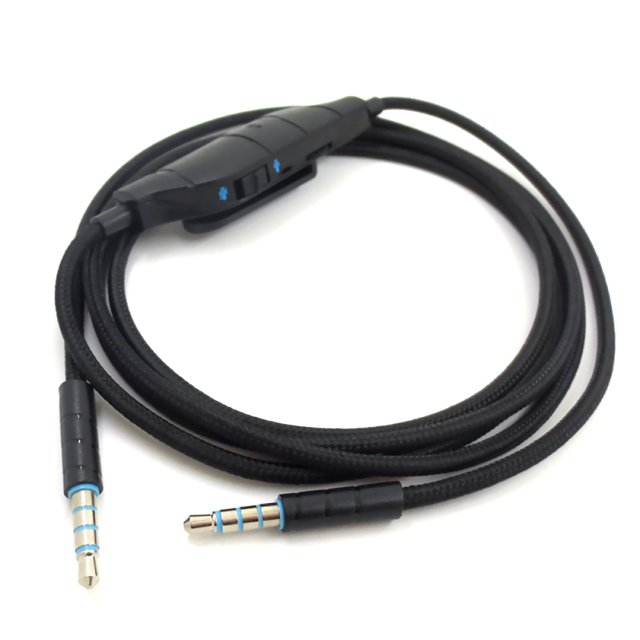 JIAHAOO Black 1.5m Audio Cable Adapter for Logitech G Series Headsets for Long Gaming Sessions with Mute Volume Functions