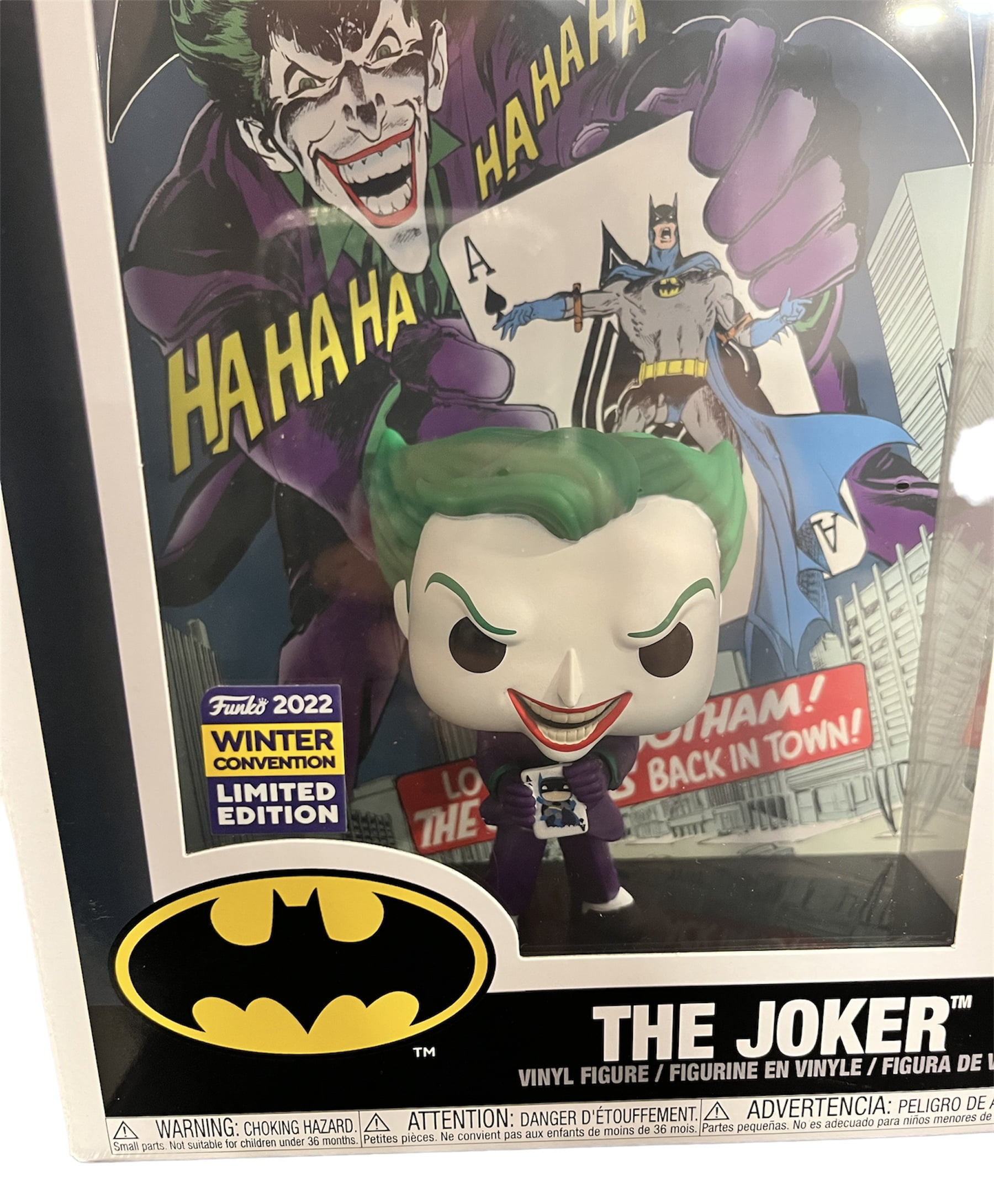 Funko Batman Comic Book Display Case & The Joker Pop Vinyl Limited Edition  2022 Winter Convention Exclusive (65349)