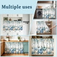 thumbnail image 6 of Coastal Fall Pumpkins Oven Skirt Curtain for Kitchen Decor 28"x35", Nautical Blue Green Eucalyptus Leaves Self Adhesive Stove Curtains Skirt Cabinet Curtains for Bathroom Laundry Room, 6 of 8