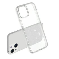 Glitter Clear Case for iPhone 15, Shining Sparkle TPU Military Grade Shockproof Cover Full Coverage Non-Yellowing Anti-Scratch Translucent Slim Lightweight Case, White