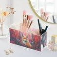 thumbnail image 5 of Fox Flowers Floral Pencil Pen Cosmetic Holder Cup Makeup Brush Holder Desk Accessories Holder Acrylic Organizer for Office School Home, 5 of 7