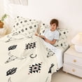 thumbnail image 3 of jejeloiu Aztec Bull Skull Western Full Size Sheets Kids,Tribal Desert Print Bed Sheets For Boy,4pcs, 3 of 6