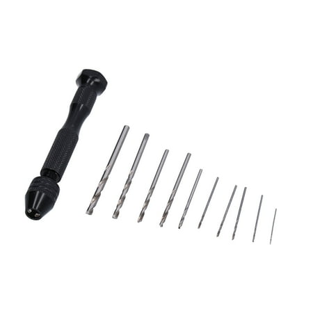 

clearance 11Pcs Pin Vise Drill Bit HSS Aluminum Alloy Manual Mini Twist Drills Bits for Walnut