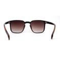 thumbnail image 4 of Mens Classic Hipster Keyhole Rectangle Horn Rim Plastic Sunglasses Brown Gradient Brown, 4 of 4