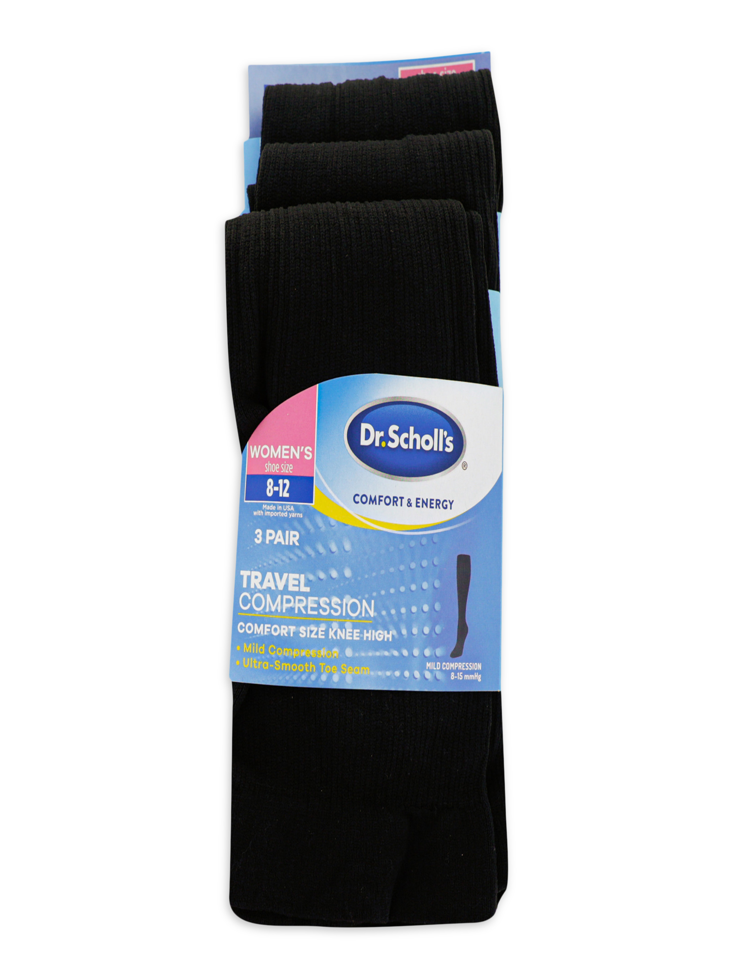 Dr. Scholl's Women's Travel Compression Knee High Socks, 3-Pack photo 2