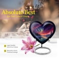 thumbnail image 5 of Arctic Twilight Symphony - Heart Urn For Ashes Male - Artisan Crafted Urn - Handmade Heart Elegance For Unique Memorials - Adult Ashes - 3 Inch, 1 Pc, 5 of 5