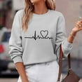 thumbnail image 4 of PNTUTB Women's Round Neck Long Sleeve Fashion Print Casual Oversized Comfortable Sweatshirt, 4 of 6
