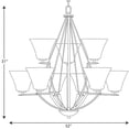 thumbnail image 2 of P4625-09-Progress Lighting-Bravo - Chandeliers Light - 9 Light in Modern style - 32 Inches wide by 31 Inches high-Brushed Nickel Finish, 2 of 2