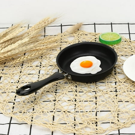 

Tepsmf Home Kitchen 1 Pcs Non-Stick Egg Pancake Omelet Mini Fry Frying Pan Mini Cookware Black