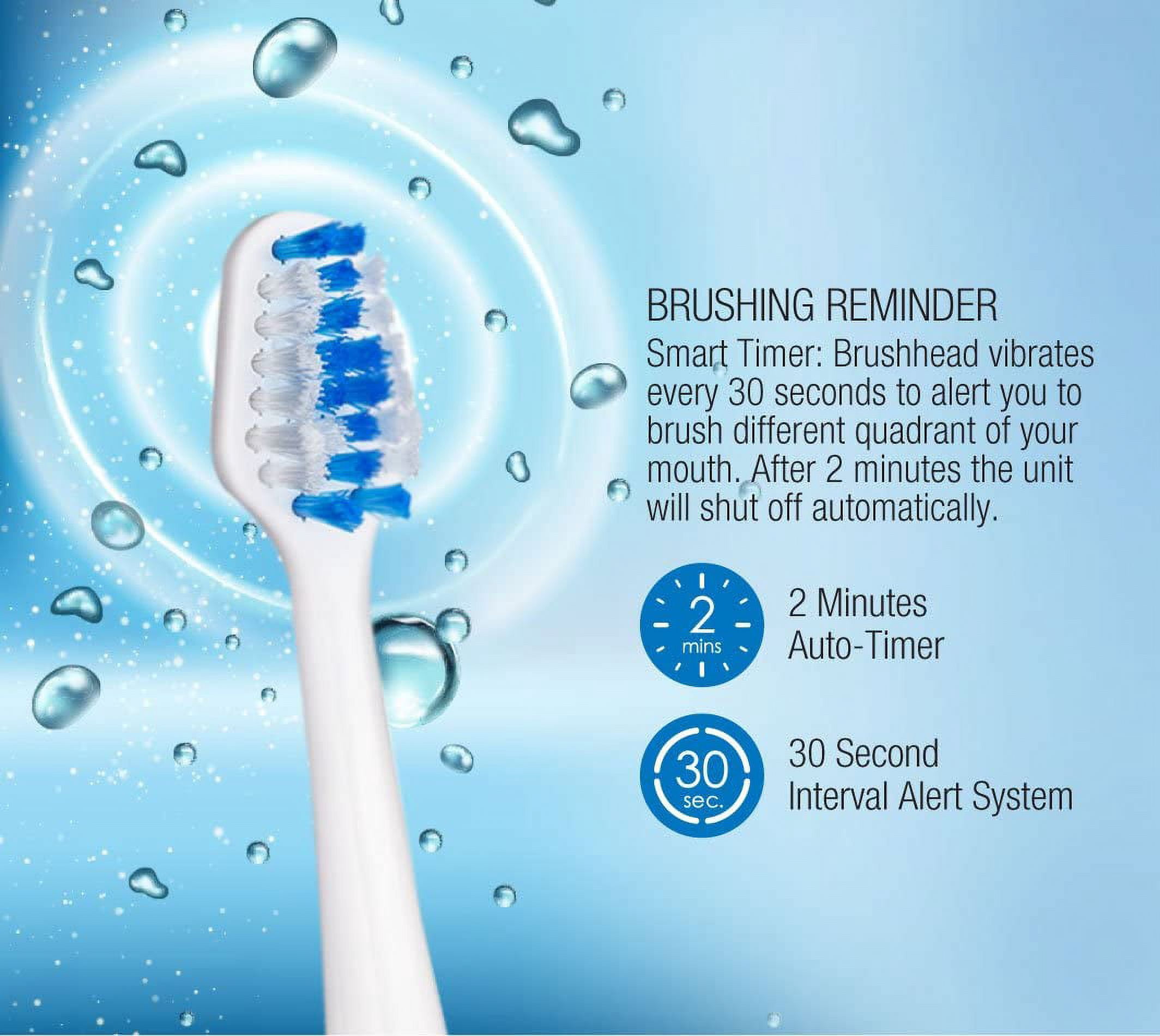 Pursonic  USB Rechargeable Sonic Toothbrush with 3 Brush Heads
