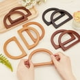 thumbnail image 3 of 10Pcs 5 Colors Wood Bag Handles Letter D Shape Mixed Color 12x8.5x0.93cm Inner Diameter: 6x9cm 2pcs/color, 3 of 5