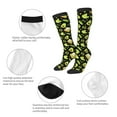 thumbnail image 6 of Daiia Sports Socks Avocado Toast Printed Novelty Crew Socks for Men Women Knee High Socks Cotton Socks Soft & Breathable Support Unisex Socks, 6 of 9