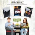 thumbnail image 6 of Vineego Outdoor Patio Loveseat Black Wicker 2-Seat Patio Conversation Set with Cushions & Center Storage Table，Red, 6 of 7