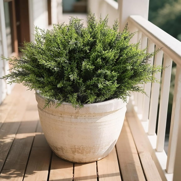 12 Bundles Artificial Plants Outdoor， UV Resistant Artificial Plants，Fake Plants for Outdoor Christmas Porch Decor Lifelike Fake Bushes Plants for Home Farmhouse Yard tions