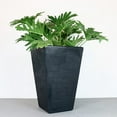 thumbnail image 2 of Ecobo 23.6 inches Eco-Friendly Rectangular Pot Planter, Elemento Indoor/Outdoor use, Durable, Versatile & Lightweight, Designed by Brazilian Artisans, Contemporary All-Weather Design - Black, 2 of 5