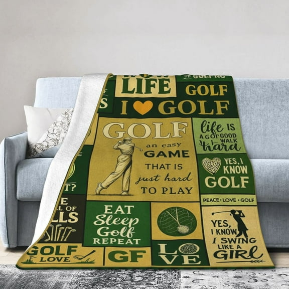Golf Gifts for Men, Golf Lovers Blanket, Birthday Gifts for Golfers Men Women, Golfing Gifts for Him, Golf Blanket for Golf Cart 50x40
