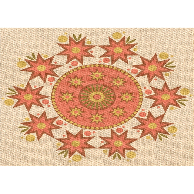 Ahgly Company Machine Washable Indoor Rectangle Transitional Khaki Gold Area Rugs, 8' x 12'