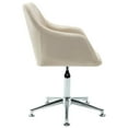 thumbnail image 3 of vidaXL Swivel Dining Chairs 6 pcs Cream Fabric, 3 of 5