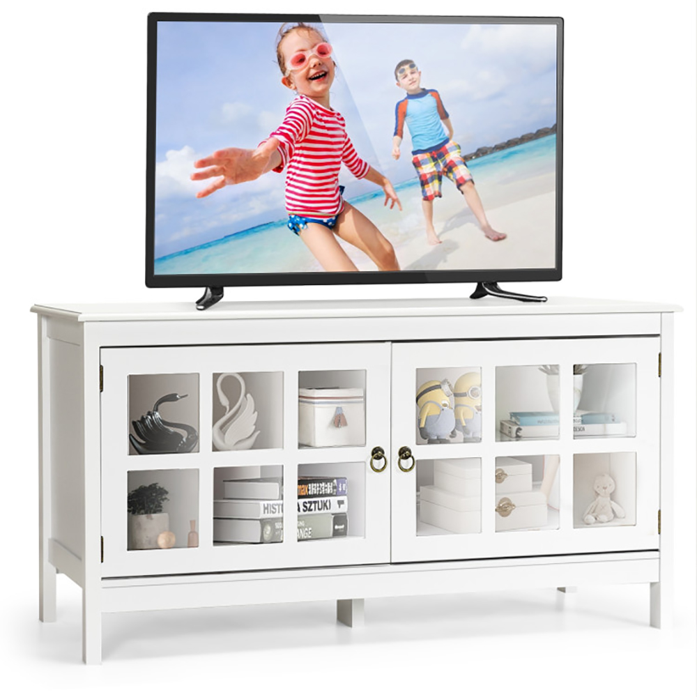 Finihen Modern TV Stand, TV Cabinet, 50 Inch Modern Wood Large TV Stand, Entertainment Center for TV, Media Entertainment Center with Storage, for Living Room, Bedroom, White Finihen Modern TV Stand, TV Cabinet, 50 Inch Modern Wood Large TV Stand, Entertainment Center for TV, Media Entertainment Center with Storage, for Living Room, Bedroom, White