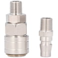 thumbnail image 2 of Coupler Air Coupler Nickel Plated Stainless Steel Self Locking Quick Connect Pneumatic Hose Fittings, 2 of 7