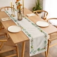 thumbnail image 3 of Green Eggs Easter Table Runner - 70 Inch Long, Kitchen Dining Table Runner Dresser Scarves, Leaves Elegant Pastoral Rustic Farmhouse Decor for Coffee Tables Wedding Party Banquet, 3 of 8