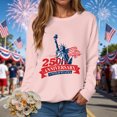 thumbnail image 2 of Leey-World 4th of July Shirts for Women America Printed Tshirt Patriotic Vintage USA Tee Tops American Flag Long Sleeve Shirt Women(Pink,M), 2 of 9