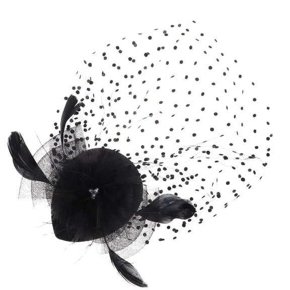 BESTYASH Elegant Black Wedding Bride Fascinator Hat with Fabric and Metal for Tea Party and Formal Events