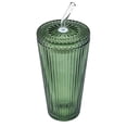 thumbnail image 2 of Better Homes & Gardens 21 oz Ribbed Glass Tumbler, Green, 2-Pack, 2 of 7