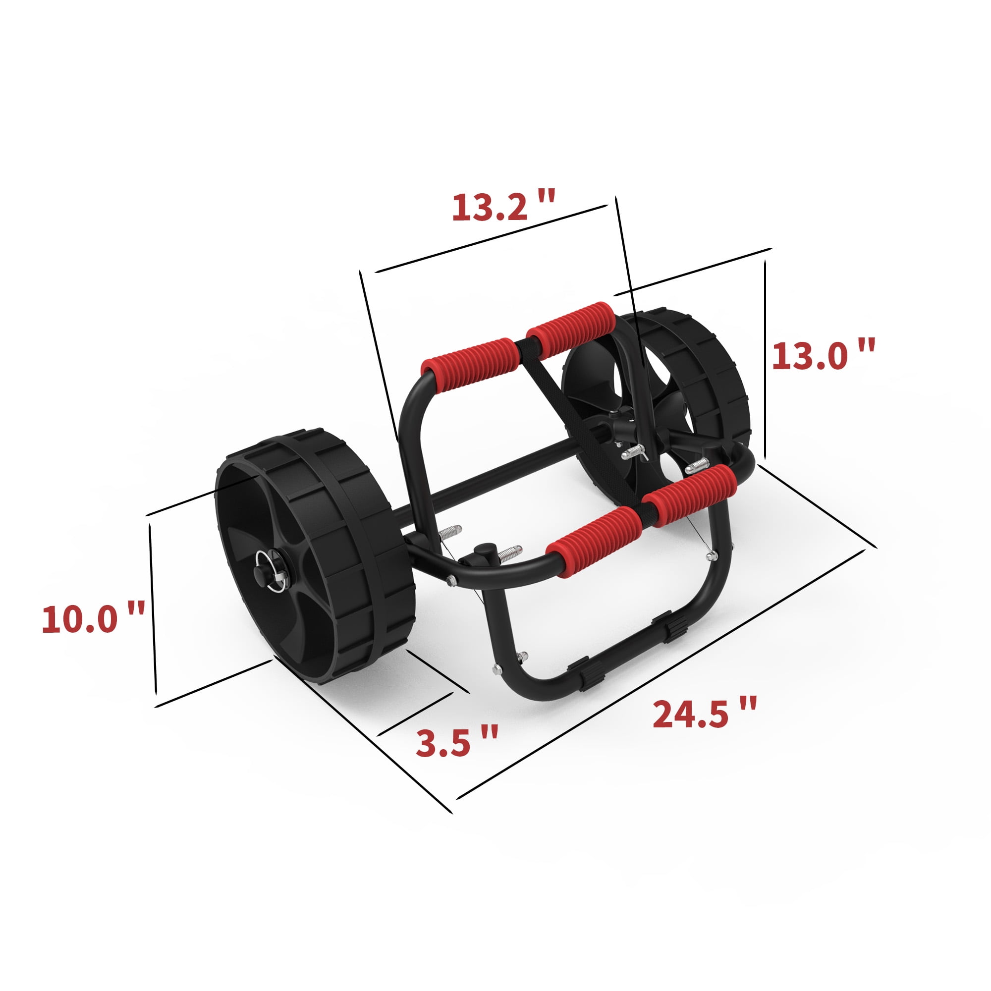 FDB Universal Folding Bend Kayak Canoe Boat Carrier Dolly Trailer Tote Trolley Transport Cart Wheel for Carrying Kayaks, Canoes, Paddleboards, Float Mats, Boats