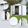 thumbnail image 2 of Garvee Outdoor Metal Garden Shed with Lockable Double Door Metal Garden Sheds with Lockable Double Door for Yard White 8x10 Ft, 2 of 5