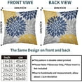 thumbnail image 4 of Navy Blue Yellow Pillow Covers 20x20 Set of 2 Grey Gray Dahlia Flower Outdoor Decorative Throw Pillows Modern Geometry Art Farmhouse Pillowcases Linen Cushion Case Decor for Home Sofa Couch Bed, 4 of 6