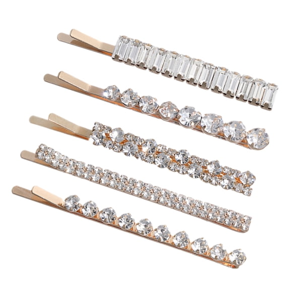 MERRYHAPY 5 Pieces Rhinestone Hairpins Golden Crystal Hair Accessories for Wedding, Party, and Special Events
