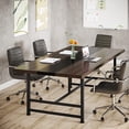 thumbnail image 2 of Tribesigns 6FT Conference Table, 70.9" W x 31.5" D Meeting Room Table, Large Rectangular Computer Desk for Office, Dark Grey, 2 of 7
